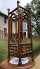 Antique Victorian 1890 s Curved Wood Umbrella Cane Stand