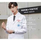 Lab Coat Doctor Nurse Dress Medical Uniforms White Jacket With Waist Belt New Us