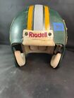 Vtg Riddell Game Vsr4 Large Used Worn Dark Green Football Helmet  P