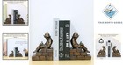 Vintage Decorative Bookends For Heavy Books  Rustic Resin Book Stopper Holder