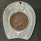 John Westberg Men Hatter Chicago Luck Token Encased Coin 1901-p Indian Head Cent