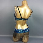 Sequins Beaded Samba Belly Dance Costume Carnival Edc Outfit Bra Belt 10 Colors