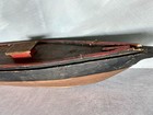 Antique English Pond Boat Hull - Red And Black With Copper Paint Accents