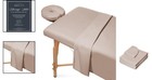 3-piece Microfiber Massage Table Sheet Set For Luxurious Comfort - Sand Brown
