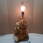 Vtg Adi Lamps Plush Mama   Baby Bear Lamp 21  Kitschy Cottagecore Grannycore