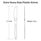 Dealusy 300 Count Extra Heavy Duty Clear Plastic Knives Disposable Bpa-free