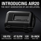 Noco Air20 Ultrafast 20a 100 Psi 12v Portable Tire Inflator And Air Compressor