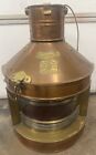 Vintage Ships Light Port Light Copper Boat Lantern V  Large Lamp Working  