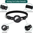Cat Airtag Holder Collar Breakaway Reflective Adjustable Kitten Bell Waterproof
