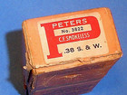 Empty Antique Vintage Peters  38 Smith   Wesson S w Ammo Box