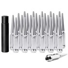Set Of 14 Mm X 1 5 Wheel Spike Lug Nuts Conical Bulge Seat  M14x1 5 24 Chrome