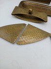 Antique Roycroft Hammered Brass Desk Set Inkwell Calendar Blotter Arts Crafts