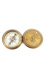 Vintage Brass Pocket Compass  Personalised Fathers Day Gift   100 Year Calendar