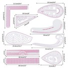 Hlzc Fashion Clear Metric Sewing Ruler Set  French Curve Pattern Ruler Kit Fo   