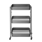 Urban Shop Wk640923 3 Tier Foldable Metal Rolling Storage Utility Cart  No To   