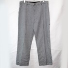 New Dickies Houndstooth Chef Pants Mens Xl Black White Uniform Cook Casual Oo15x