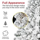 4 Ft Snow Flocked Artificial Christmas Tree Unlit 233 Tips Foldable Metal Stand