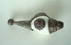 Vintage Tibetan Ceremonial Conch Horn With Silver Casing And Coral Inlay  6-3 4 