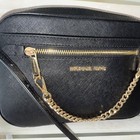 Michael Kors Jet Set Item East West Zip Chain Mk Leather Authentic