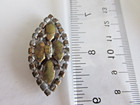Outstanding  Czech Vintage Style Glass Rhinestone Button     Hot Pink   Black