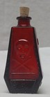 Vtg 3  Ruby Red Glass Wheaton Coffin Poison Bottle - Skull   Crossbones   Rip