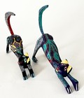 Downward Cat Gato Alebrije Animal Wood Carving Tilcajete Oaxaca Mexican Folk Art
