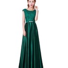 Women s Elegant Sleeveless Lace Evening Prom Dress A Line Swing Ball Gown Party