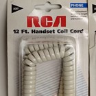 12ft Telephone Handset Receiver Cord Phone Curly Coil Cable 4p4c Rj22 - Ivory 