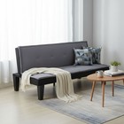 Modern Convertible Futon Sofa Bed Upholstered Couch Pull Out Sleeper Adjustable 