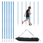 6pcs Adjustable Soccer Training Poles Soccer Training Sticks  6 Ft Blue