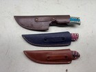 Custom Handmade Knife Lot Straight Blade Steel Forged Handle  Leather Sheath