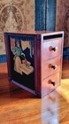 Charming Small Haberdashers Chest Of Drawers Cabinet With Decoupage Detailing