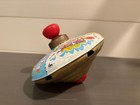Vintage 1960s J  Chein Tin Litho Spinning Top     Nursery Rhyme Theme Usa     Works 