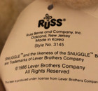 Vintage Collectible 1986 Russ Snuggle Fabric Softener Teddy Bear Plush 10 Inch