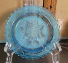 Vintage Round Blue Glass Sun Catcher