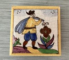 Antique Aetco American Faience European Style Art Tile  Farmer