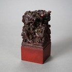 Antique Chinese Carved Hardwood Figural Group  C1920