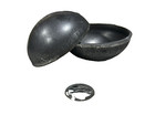 Hollow Metal Half-sphere 3  Diameter 2 Pieces