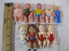 Lot Of 9 Vintage Dollhouse Dolls 4 Renwal No  8 Babies Plus Others