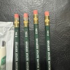 Lot Vintage - Quaker State Motor Oil  5 Pens And 4 No2 Pencils R7