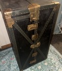 Antique Corbin Cab 1 Steamer Trunk Large Wardrobe 41   x22 x22    Patina Relic