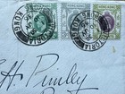 Hong Kong 1935 Ship Cover  tri-color Qev Frank  ss Pres Coolidge  25c Rate