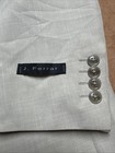 J Ferrar Suit Jacket Mens Size 42l Modern Fit Tan Plaid New Sport Coat Blazer