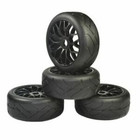 Rubber 4pcs 1 8 Buggy Tires wheel 17mm Hex For Hsp Traxxas Rc On Road Model Car