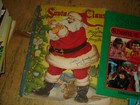 Lot Of 8 Vintage Christmas Books Coloring activity fuzzy santa Claus 1980s  