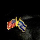 New Support Israel Usa Crossed Friendship Flag Lapel Pin American Israeli Badge