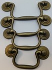 2 2 5 3 3 5 4 Inch Bail Pull Handle Brass Antique Swan Sheraton Queen Anne Knob