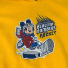 Disney Mickey Mouse Blueline Bombers Hockey Hoodie Size L 20 X 24