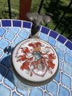 Antique German Student Fraternity Beer Stein Porcelain Insert Eagle Lid