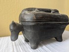 Antique Tribal Wood Box  Hand Carved Punamhan Ritual Lidded Box  Philippines